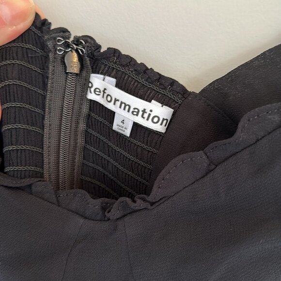 NEW Reformation Nikita Midi Dress in Black | size 4 - Picture 11 of 13